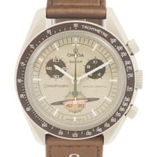 OMEGA x Swatch MoonSwatch Saturn Gray Dial Quartz Nylon Strap Watch