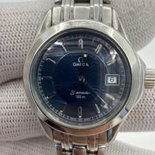 Omega Seamaster 120m 2571.81 Quartz Stainless Blue Dial Date Ladies Watch