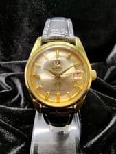 Rado Men Wristwatch Gold Round Black Automatic Unconfirmed 132656