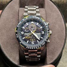 Citizen Skyhawk Blue Angels Eco-Drive Pilot Watch Stainless Steel Chronograph