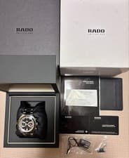 Rado Men Wristwatch Diaster Black Round Silver Automatic Work 132678