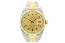 Datejust 36mm 1601 champagne Dial 1972 steel/gold with service papers mint - Box