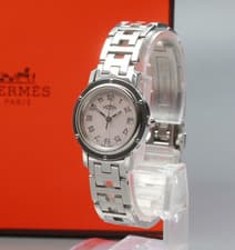 [NEAR MINT w/BOX] HERMES Clipper CL4.210 Pink Dial Qz Women's From JAPAN Y045