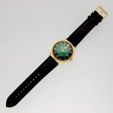 ORIENT AC08-A0-B Bambino Green Dial GF Leather Automatic Men's Watch Box Auth