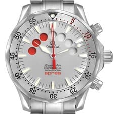 Omega Seamaster Apnea Jacques Mayol Silver Dial Mens Watch 2595.30.00