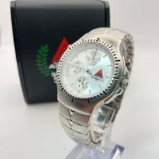 SEIKO x ADVAN Chronograph Watch ADR-001 Silver White Dial Rare Collaboration