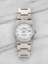 Vintage 1987 Rolex OysterQuartz Datejust Steel 17000 Quartz White Roman 36mm