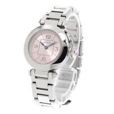 CARTIER MIS PASHAA W3140008 27mm SS Pink Dial Quartz Watch #C479
