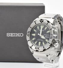 [NEAR MINT/Box] SEIKO SKX779 Black Monster 7S26-0350 Automatic Diver Men's Watch