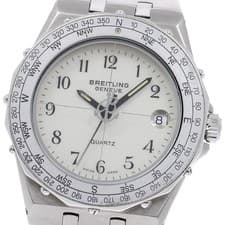 BREITLING Tabary 80770 Date white Dial Quartz Men's Watch_949731
