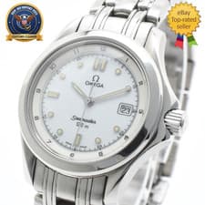 [N MINT] OMEGA Seamaster Cal.1424 596.1501 Quartz White Dial Vintage Women Watch