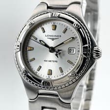 Longines Conquest Date Ladies Quartz Watch 28.5mm Stainless Steel Used