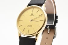 Vintage [Exc+5] OMEGA De Ville Cal 1365 191.0130.1 Gold Men's Quartz Watch JAPAN