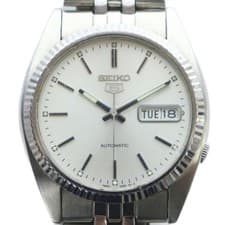 Seiko 5 Five 7s26-0500 Watch Automatic Calendar Day-date Silver Color Used f1a67
