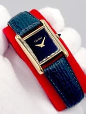 21mm [SWISS❤️RUNS] 1970s Cartier Tank 18k Gold Plated Roman Dial Women's Watch