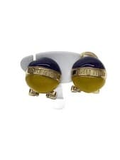 MIU MIU Earrings Almedi Yurberg Color Stone YLW Women's Ex+