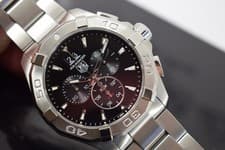 tag heuer mens aquaracer box papers 1 yr gtee retail  quartz cay1110 chronograph