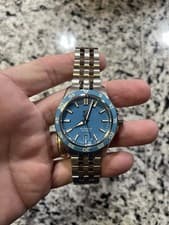 Christopher Ward C60 Trident Pro 300 40mm Pool Blue Automatic Consort bracelet