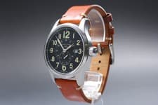 [Near MINT w/ Box] Hamilton Khaki Officer H706550 Black Dial Date AT Men's Watch