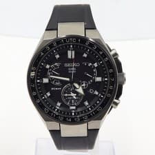 Seiko Astron SBXB169 GPS Day Date Titanium Ceramic Blk Slv Solar Mens Watch