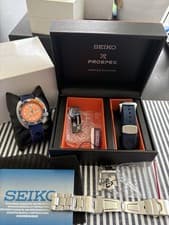 Seiko Prospex Limited Edition Diver Orange Dial w/ Box & Strap Nemo Turtle