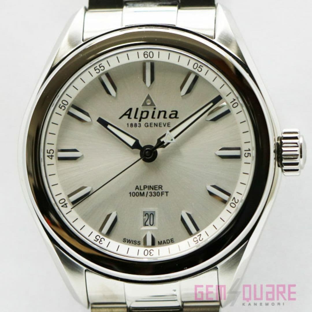 Alpina Alpiner Quartz Watch Silver UN Used AL-240SS4E6B From Japan