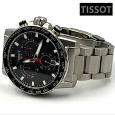 TISSOT Super Sport Chrono Mens Watch Quartz 45mm Analog Stainless Steel