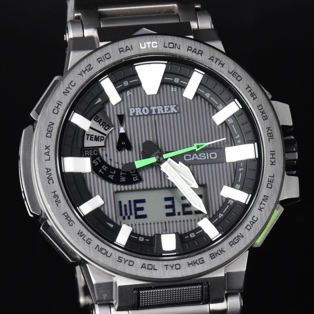 CASIO Pro Trek PRX-8000T-7BJF Manaslu Solar Men's Watch Used Excellent Condition