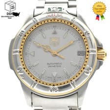 [Near MINT] TAG Heuer 695.713KA Gray Dial Silver Gold Auto 200m 33mm Men's Watch