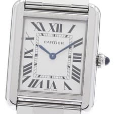 CARTIER Tank solo SM W5200013 Silver Dial Quartz Ladies Watch_943417