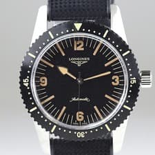 Longines Heritage Skin Diver Watch Black Dial Stainless Steel Automatic