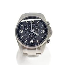 CITIZEN quartz watch, analog, stainless steel, BLK SLV E660-S123003