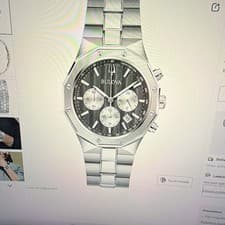 Bulova Prestige Men's Watch 96B459 Chronograph Sport Wristwatch Silver