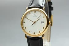 Vintage 1990s Omega De Ville Cal.1430 White Arabic Dial Men's Quartz [Near Mint]