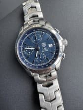 TAG Heuer LINK Chronograph Cal 16 Automatic -  Blue Dial CJF2112 Steel CJF2110