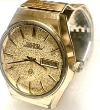 Battery Replaced !! Rare Dial SEIKO/GRAND QUARTZ GOLD Men