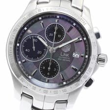 TAG Heuer CJF211M Link Moon Pearl Date Chronograph Limited to 350 pieces in Japa