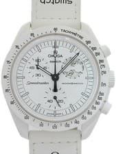 OMEGA x Swatch WHITE Snoopy MoonSwatch Mission to Moonphase Full Moon SO33W700