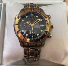 Omega Seamaster Chrono Diver Titanium & Gold Box/Papers Needs Service 2296.80.00
