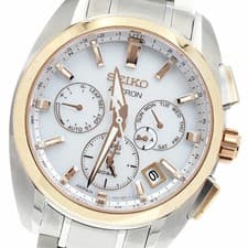 Seiko Astron SBXC104 GPS Solar Radio Men's Watch Case B+ Strap B+ Used