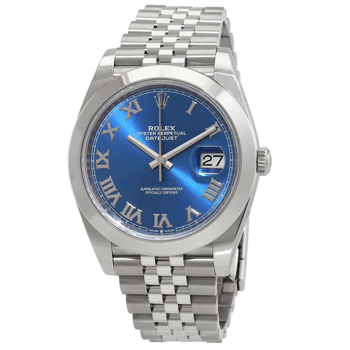 Rolex Datejust 41 Automatic Blue Dial Men's Jubilee Watch 126300BLRJ