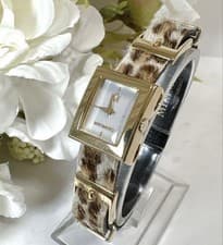 MIKIMOTO Ladies Watch Shell Dial Leopard Rare Working