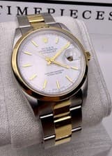 Rolex Oyster Perpetual Date Gold/Steel White Dial Ref. 15203 Case #365