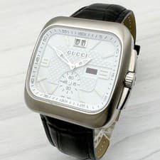Gucci Coupe Big Date Smoseco Watch White Dial Unisex Quartz Pre-Owned