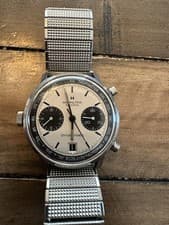 RARE HAMILTON CHRONO-MATIC 11002-3 PANDA DIAL CAL 11 CHRONOGRAPH WATCH ca. 1969