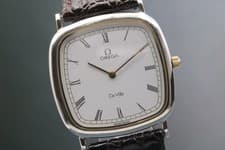 [Near MINT] OMEGA De Ville Cal.1378 195.0077 Silver Roman Quartz Men's Watch JP