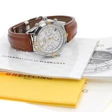 BREITLING CHRONOMAT B30012 37mm SS White Dial Automatic Chronograph Date #C506