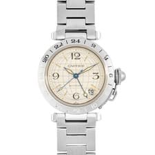Cartier Cartier W31078M7 2377 Pasha C Meridian GMT Wristwatch Automatic Silver D