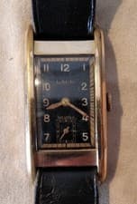 1939 Laco 9K Gold Art Deco Tank/Manual Wind Shape Watch
