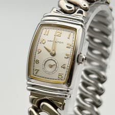 Hamilton Venton Quartz Watch 6247 Two-tone Gold Silver Bracelet 18.7mm